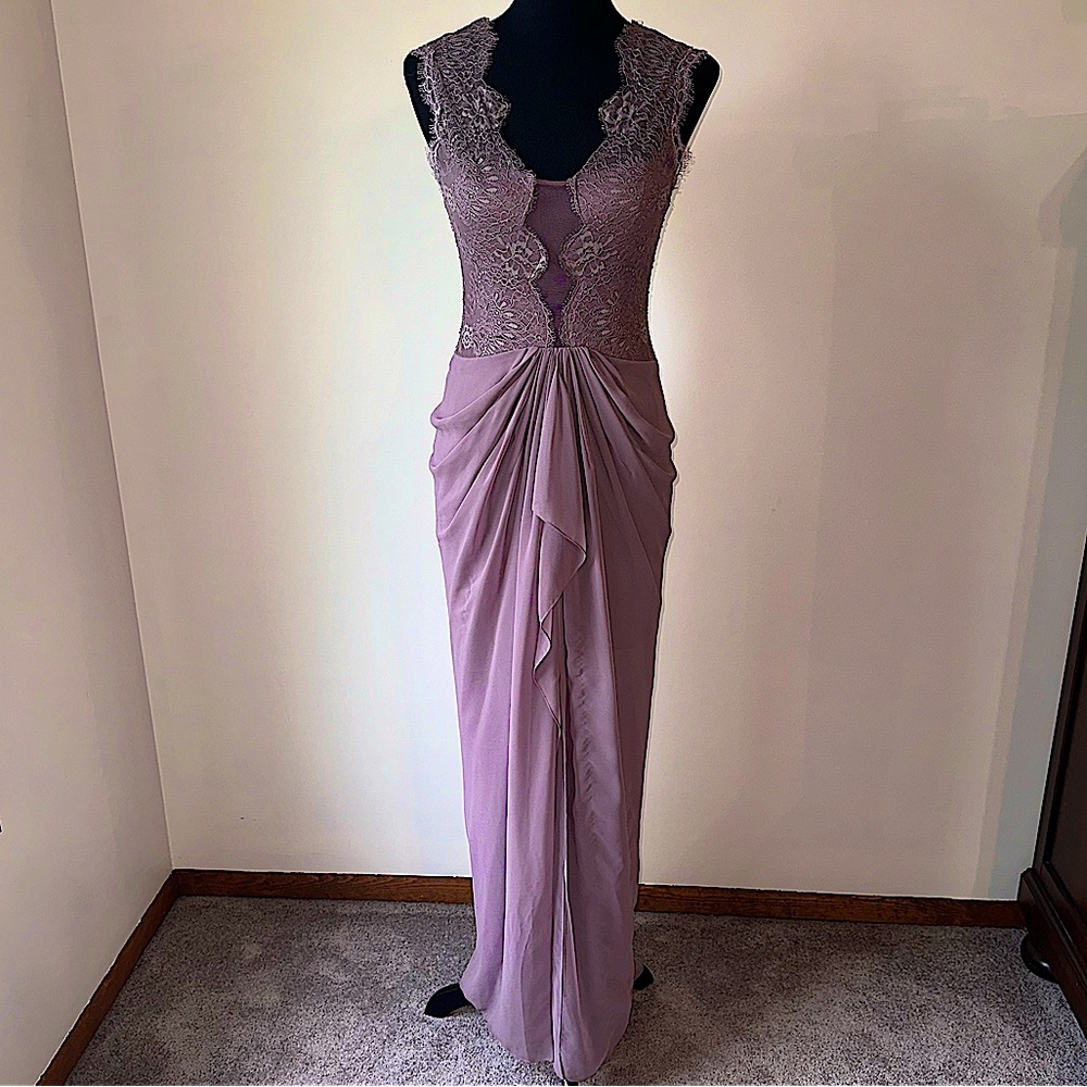 BCBG formal purple lace dress